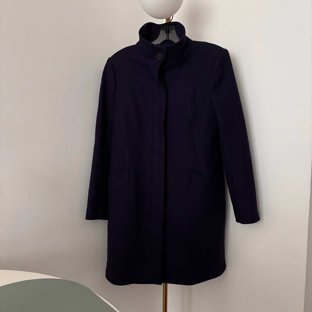 Theory navy women’s wool coat size S